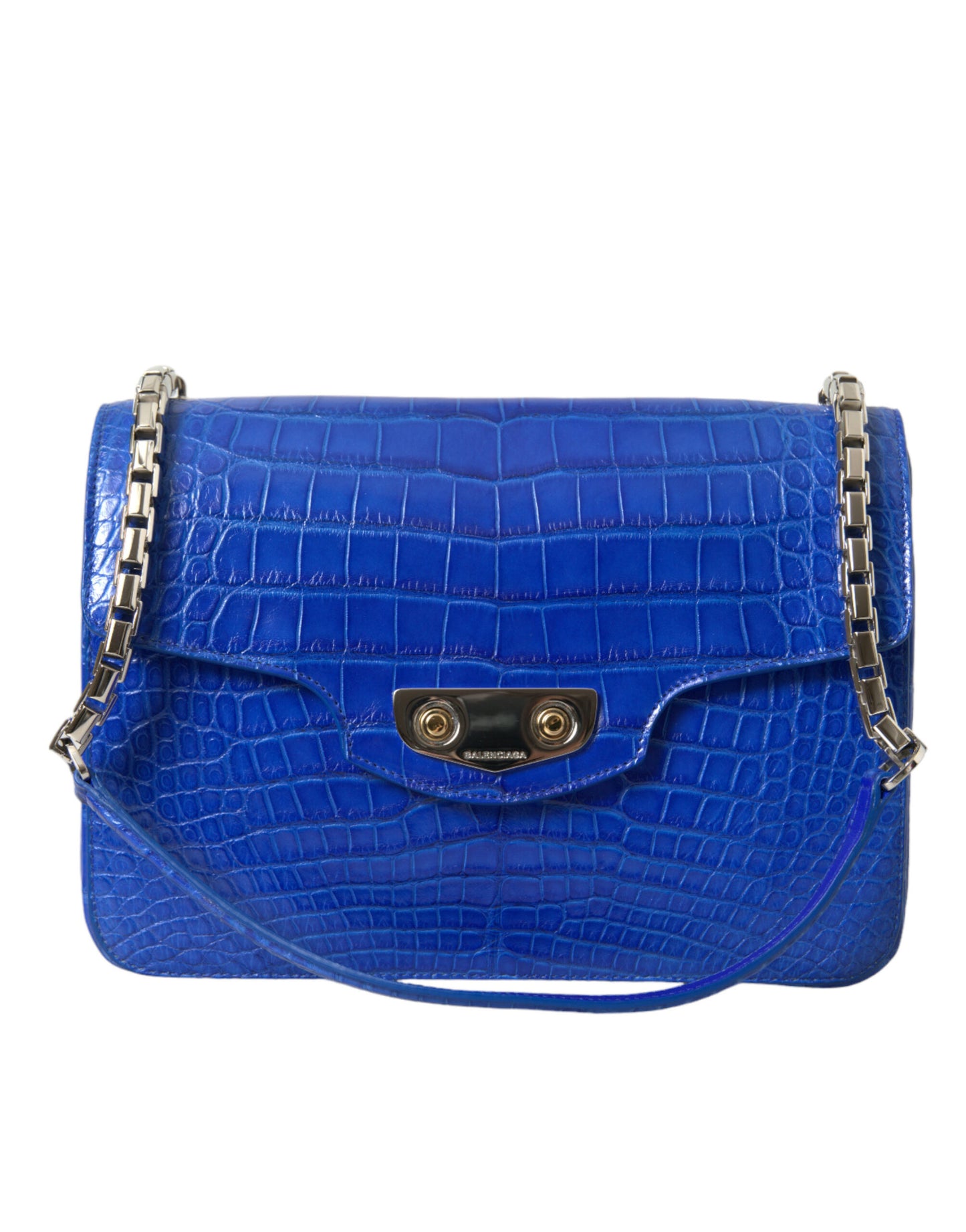 Blue Exotic Leather Neo Classic Small Shoulder Bag