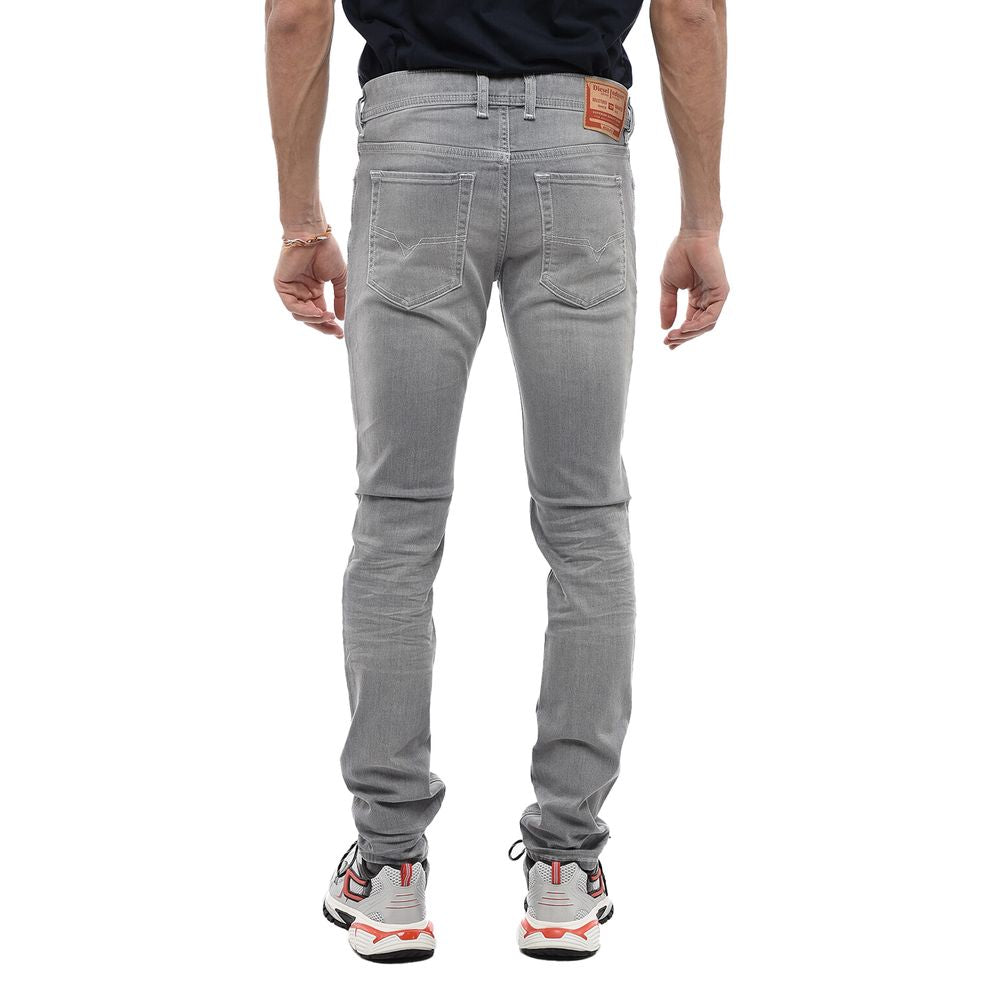Gray Cotton Men Skinny Jean