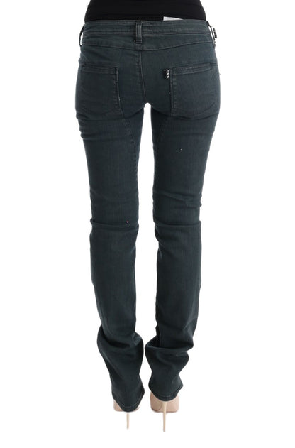 Gray Cotton Superslim Denim Jeans