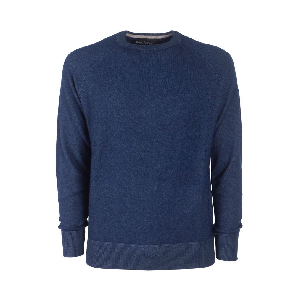 Blue Cashmere Men Sweater