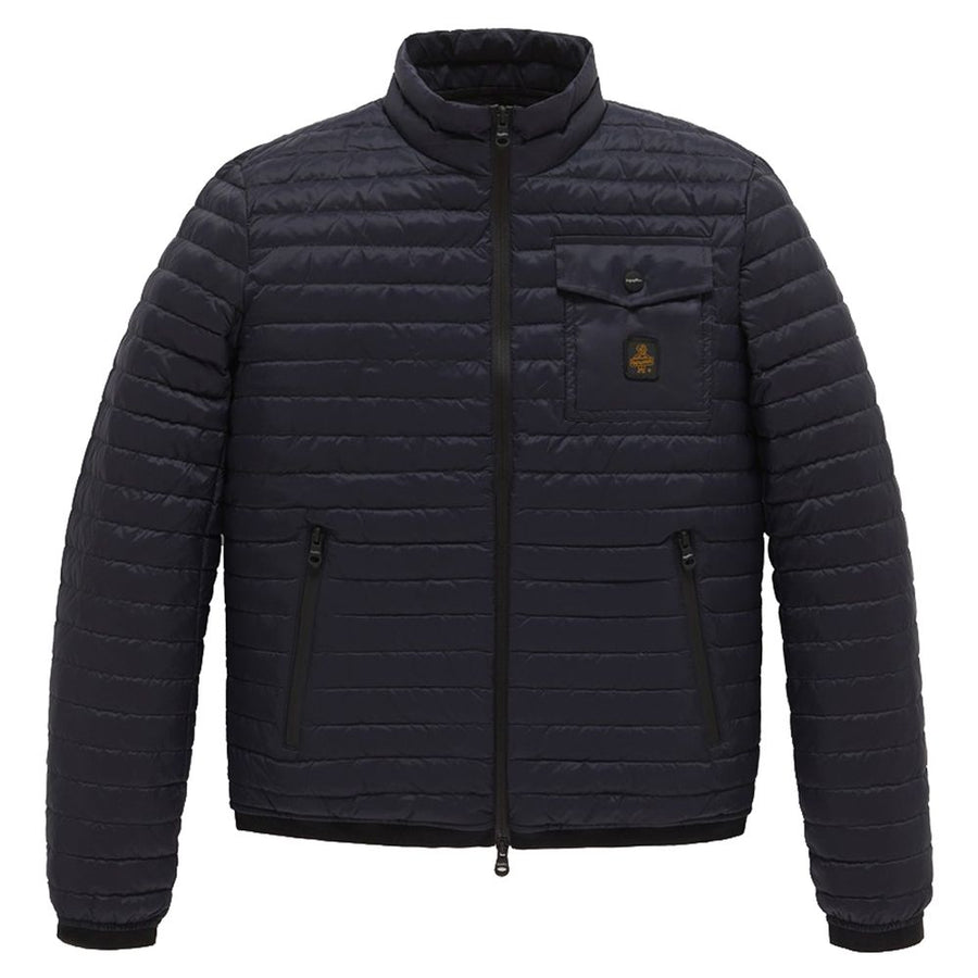 Blue Nylon Men Jacket