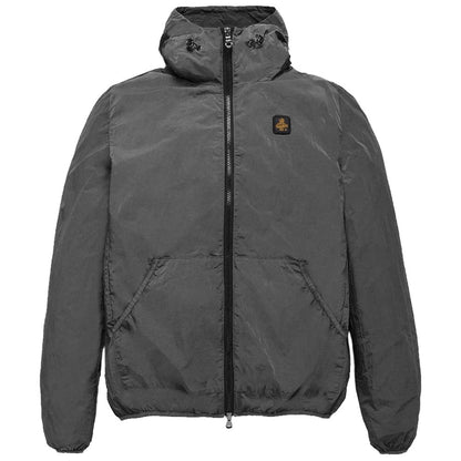 Gray Nylon Men Jacket