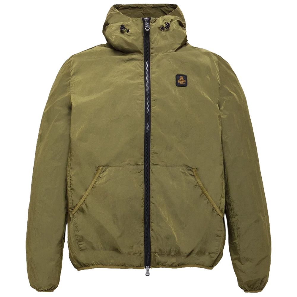 Green Nylon Men Jacket