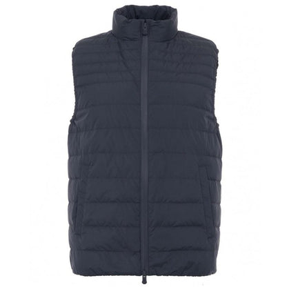 Blue Polyester Men Vest