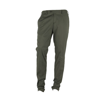 Green Cotton Men's Trouser