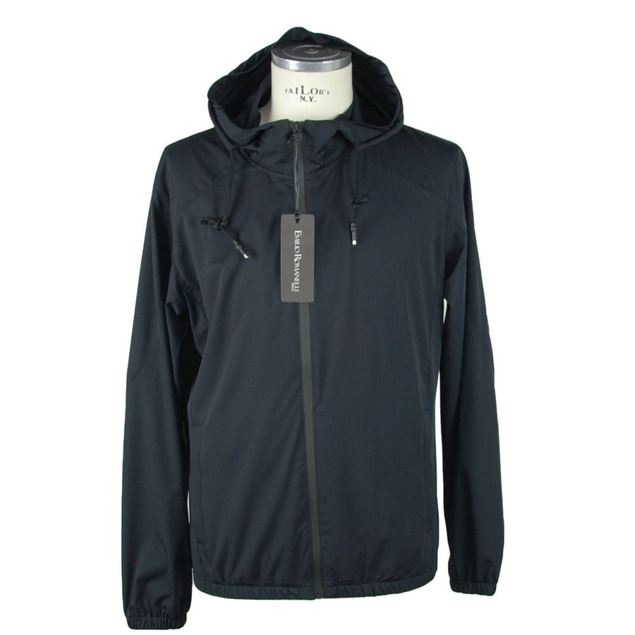 Black Polyester Men's Jacket