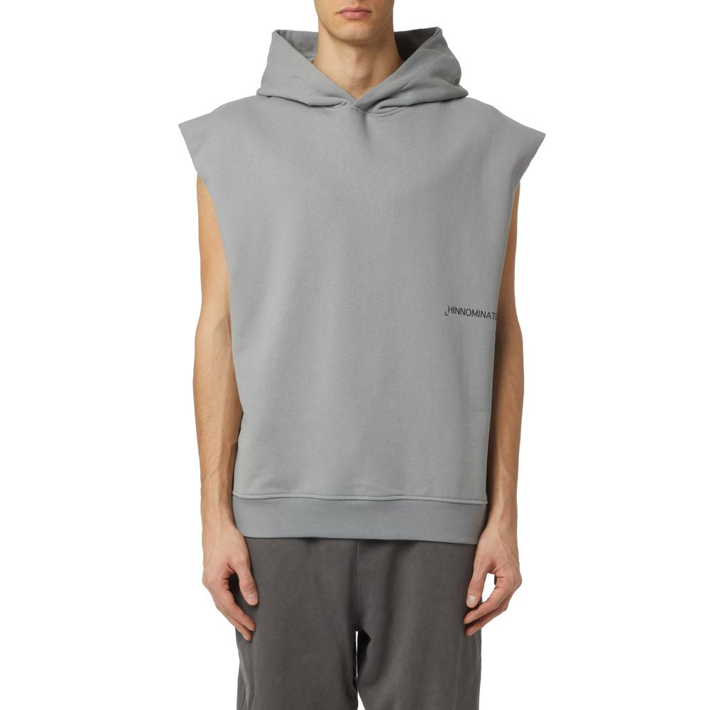 Gray Cotton Men's Sleeveless Sweatshirt