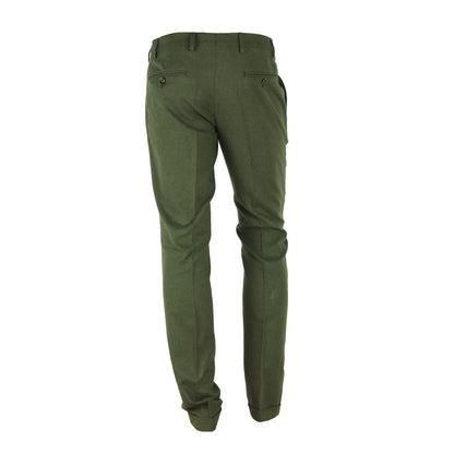 Green Cotton Men Pant