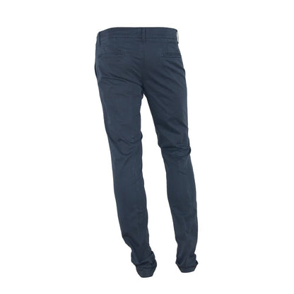 Blue Cotton Men Pant