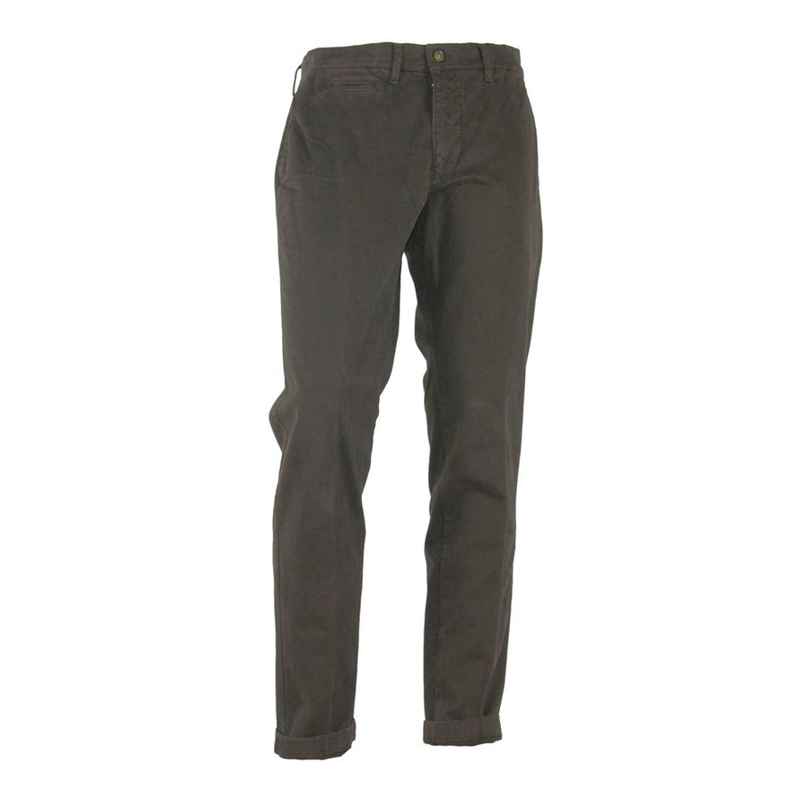 Brown Cotton Men's Pant