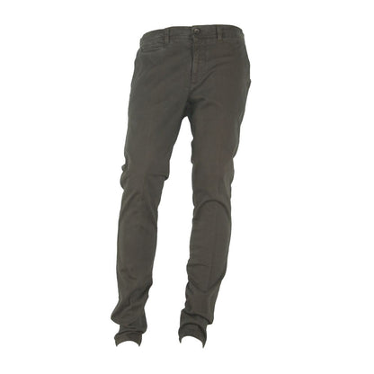 Brown Cotton Men Pant