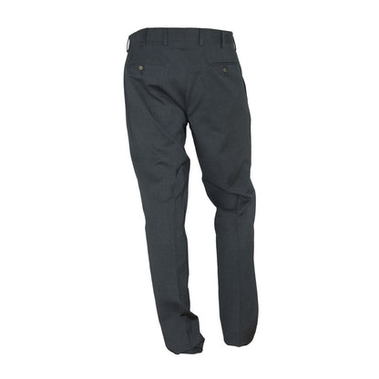 Gray Polyester Men Trousers