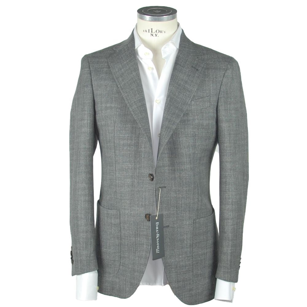 Gray Wool Men's Blazer