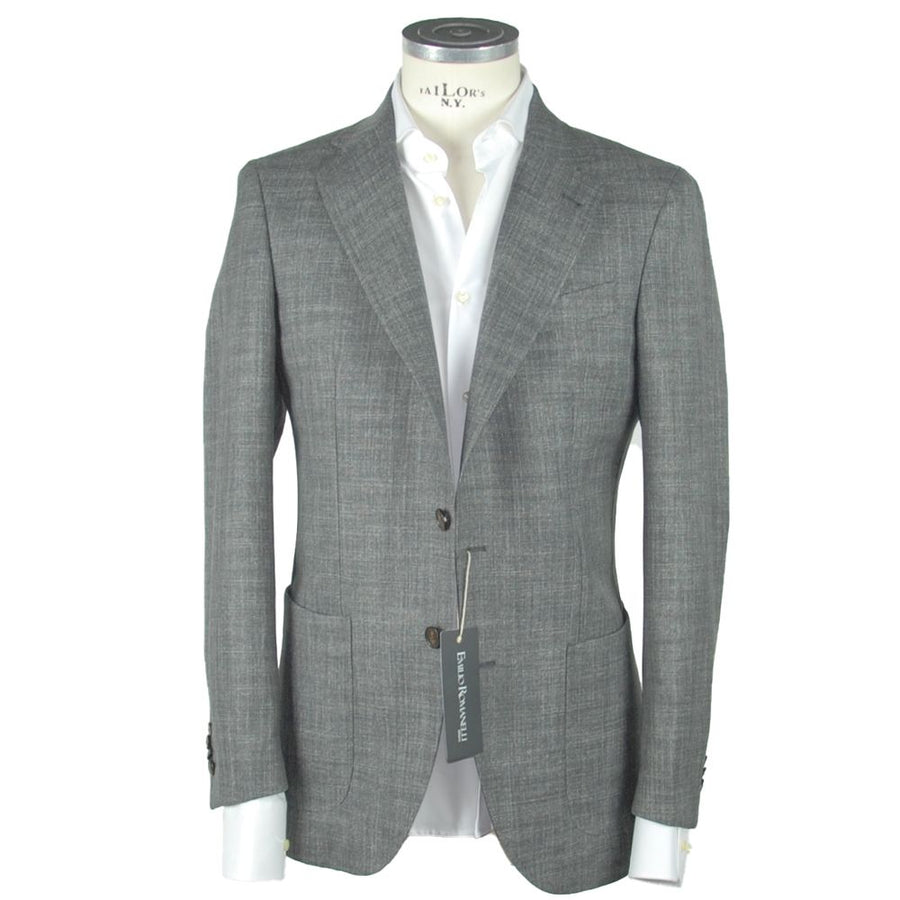 Gray Wool Men's Blazer