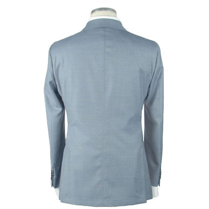 Blue Wool Men's Blazer