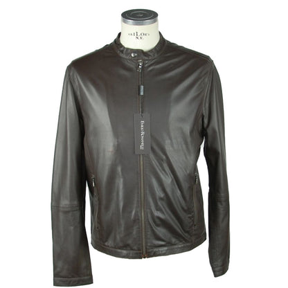 Brown Leather Men's Jacket