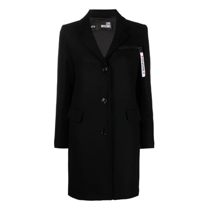 Black Wool Women Coat