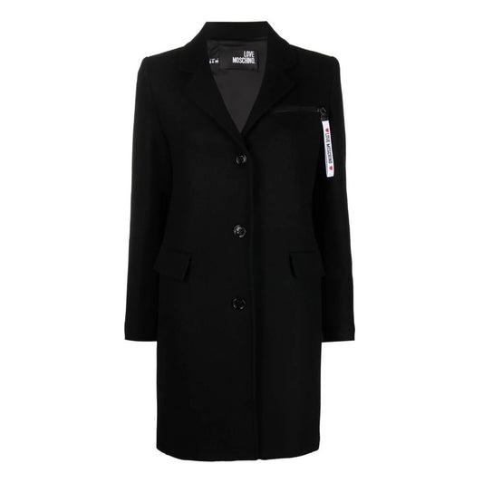 Black Wool Women Coat