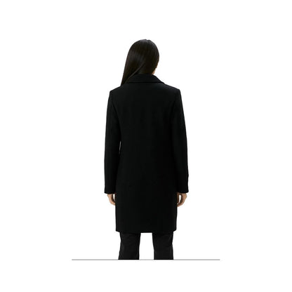 Black Wool Women Coat