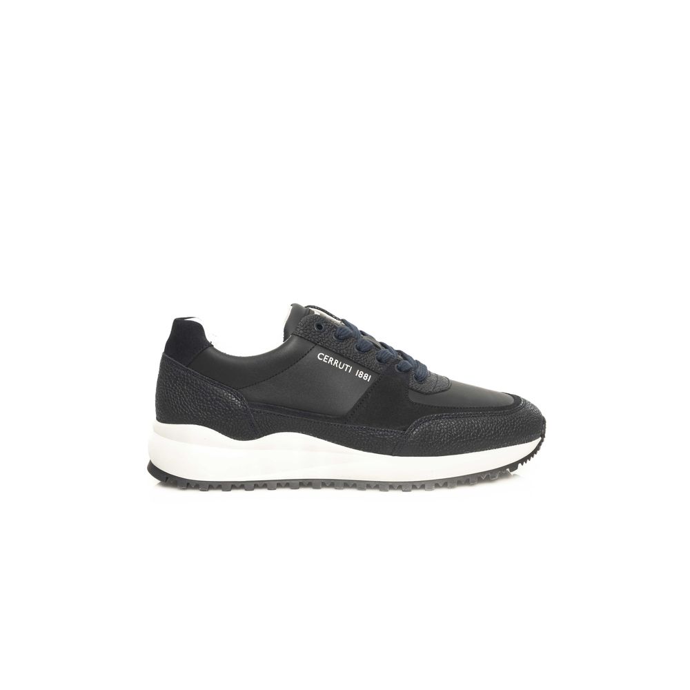 Blue Cowhide Men Sneaker