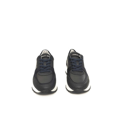 Blue Cowhide Men Sneaker