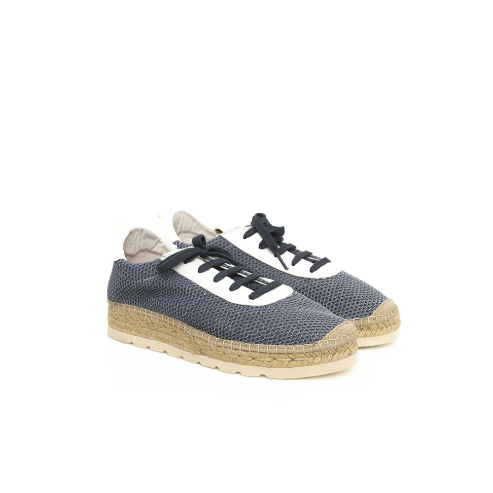 Blue Calfskin Men Sneaker