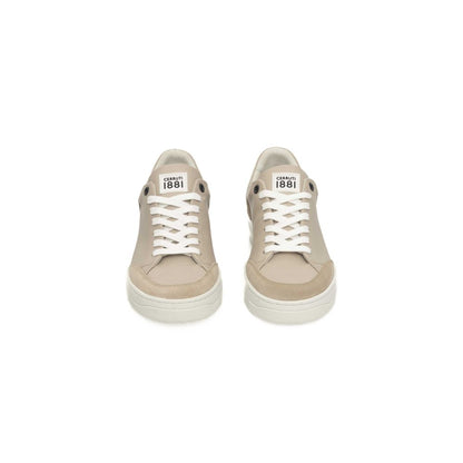 Beige Cowhide Women Sneaker