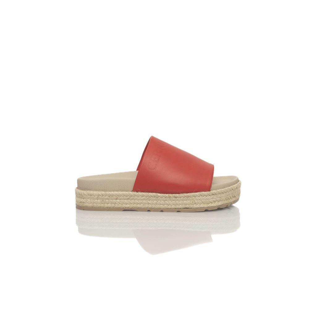 Red Calfskin Women Sandal