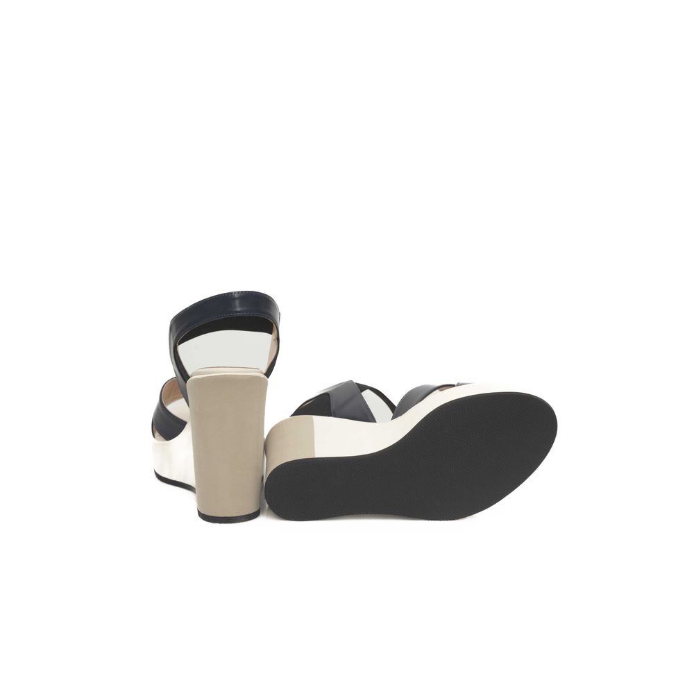 Blue Calfskin Women Sandal