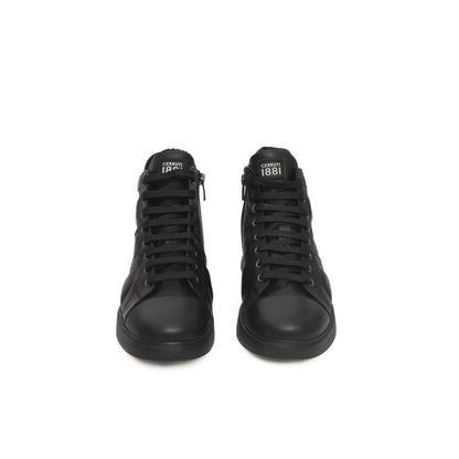 Black Cowhide Women Sneaker