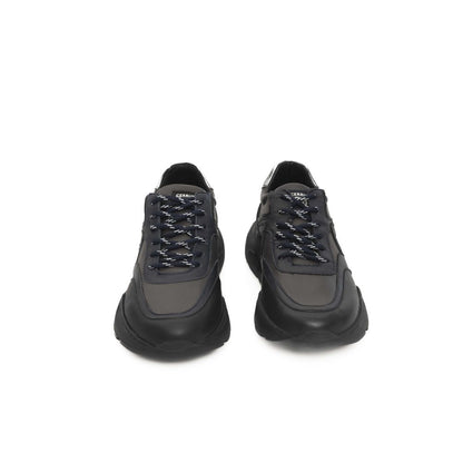 Blue Cowhide Men Sneaker