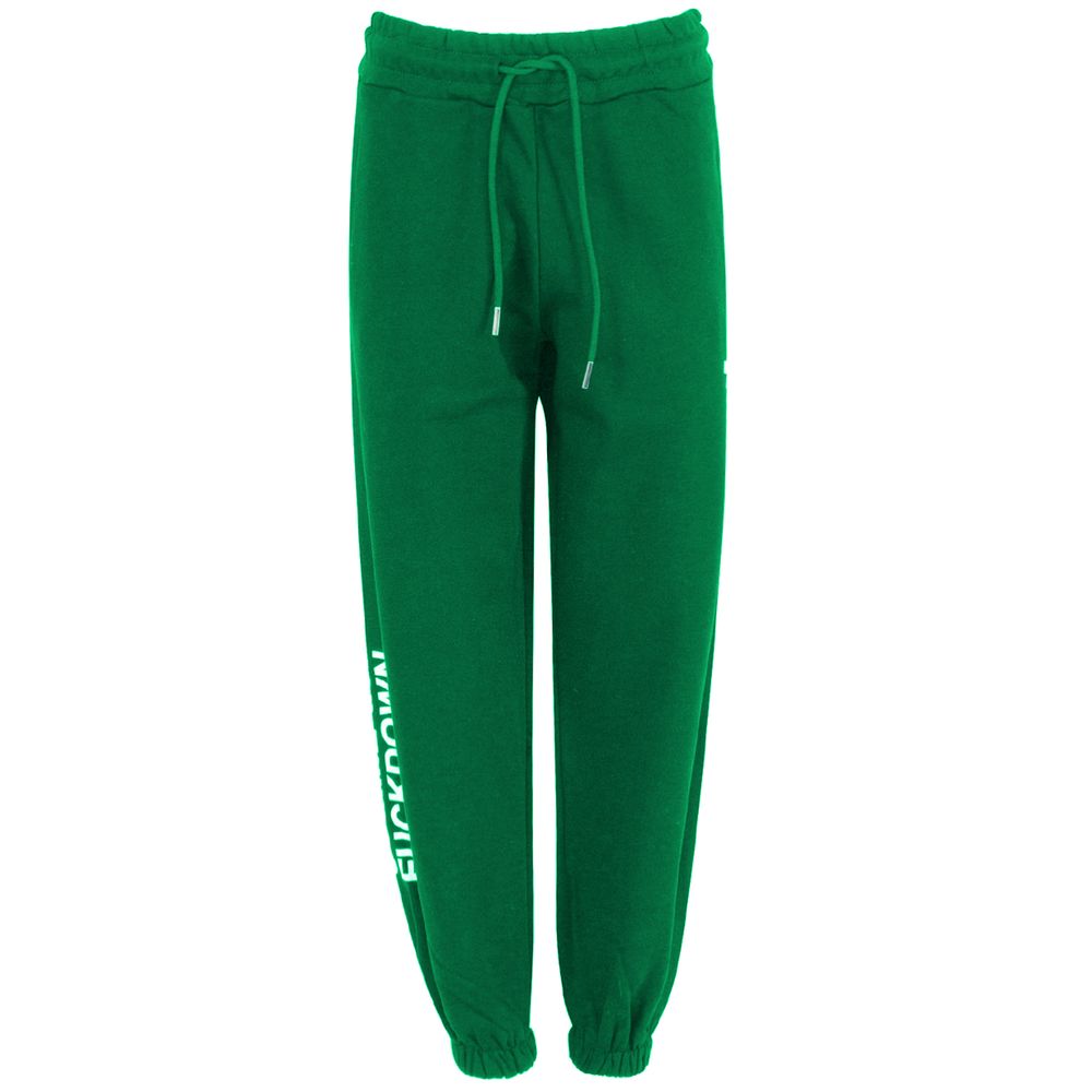 Green Cotton Women Sweatpant