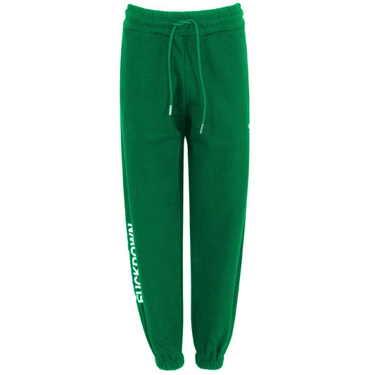 Green Cotton Women Sweatpant