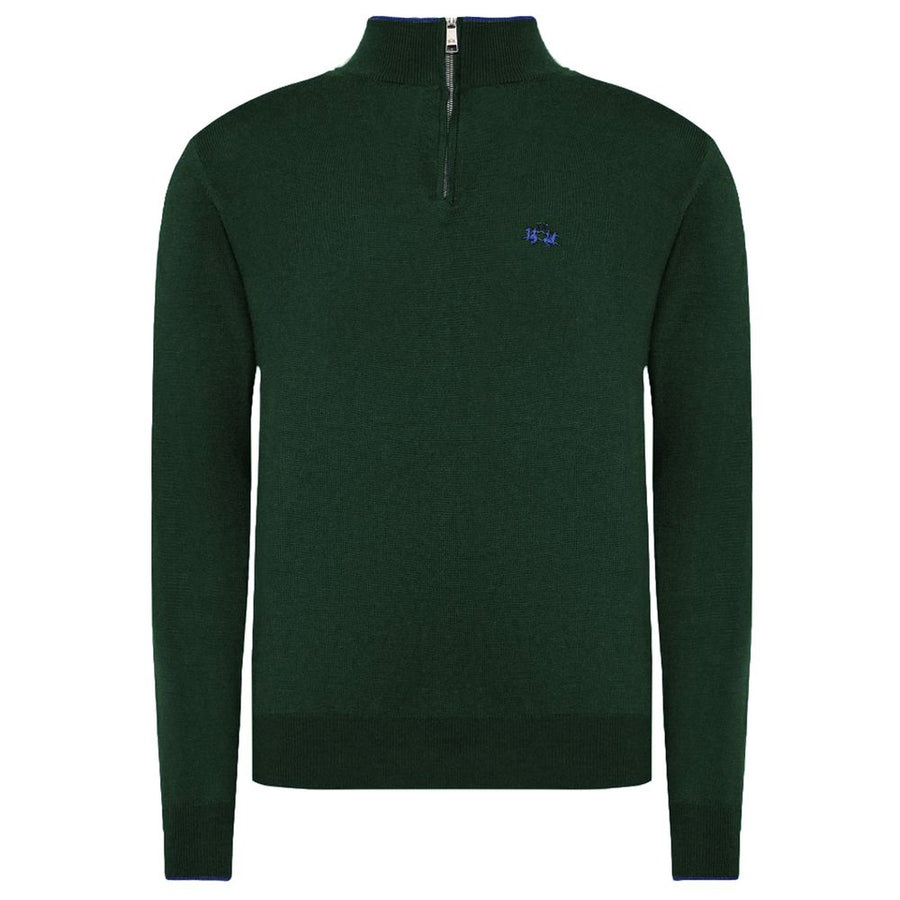 Green Wool Men Sweater