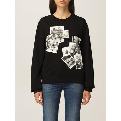 Black Cotton Women Sweater