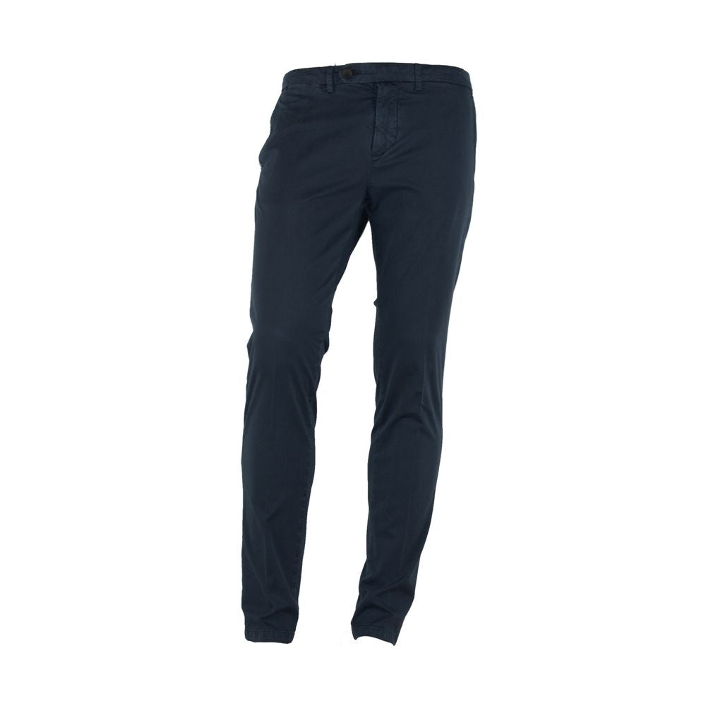 Blue Cotton Men's Trouser