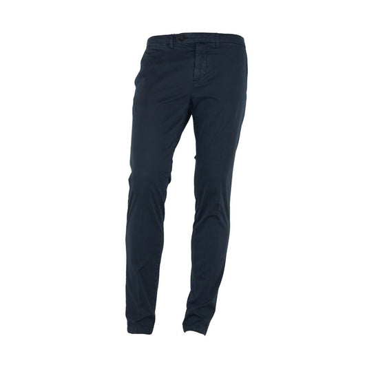 Blue Cotton Men's Trouser