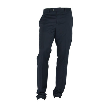 Black Polyester Men's Trouser
