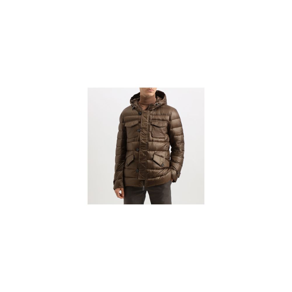 Brown Polyamide Men's Waterproof Jacket
