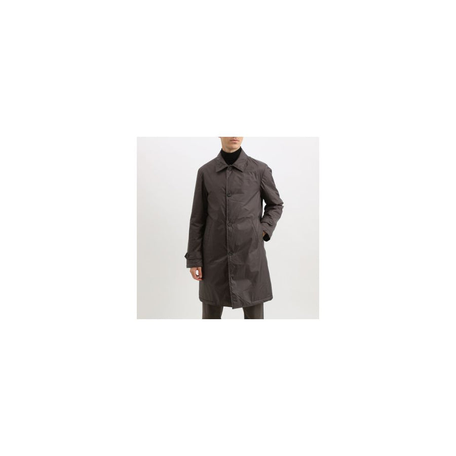 Brown Polyester Men's Trench Jacket