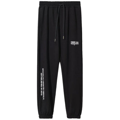 Black Cotton Men Sweatpants