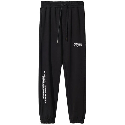 Black Cotton Men Sweatpants