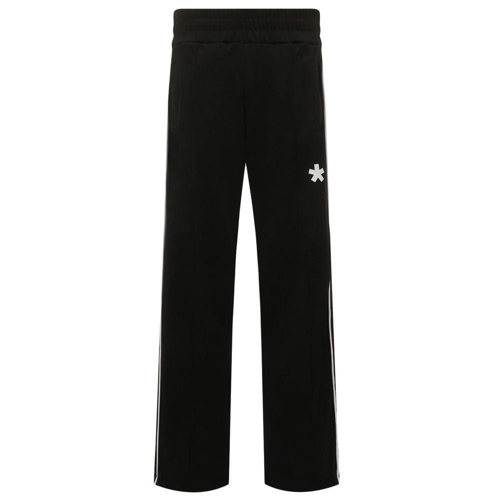 Black Polyester Men Tracksuit Trousers