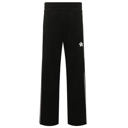 Black Polyester Men Tracksuit Trousers