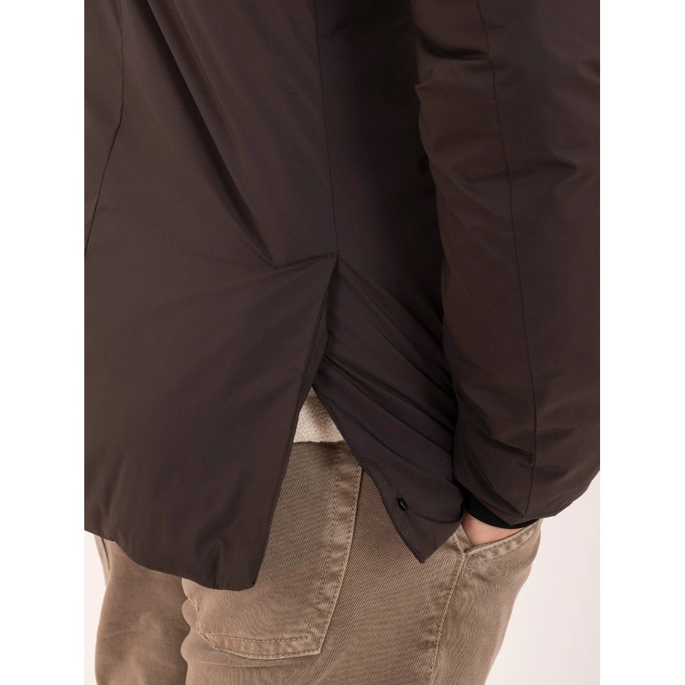 Brown Polyester Men Jacket