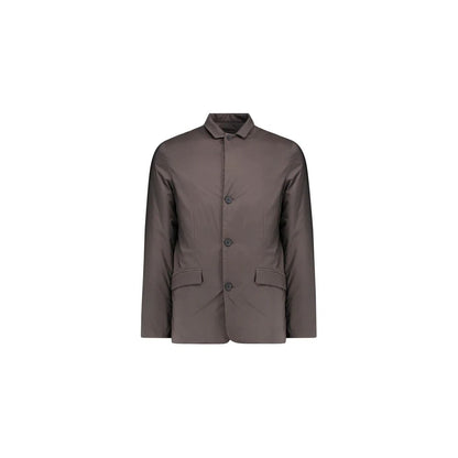 Brown Polyester Men Jacket