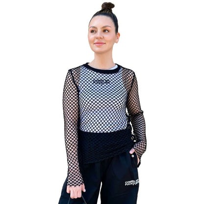 Black Polyester Women T-Shirt