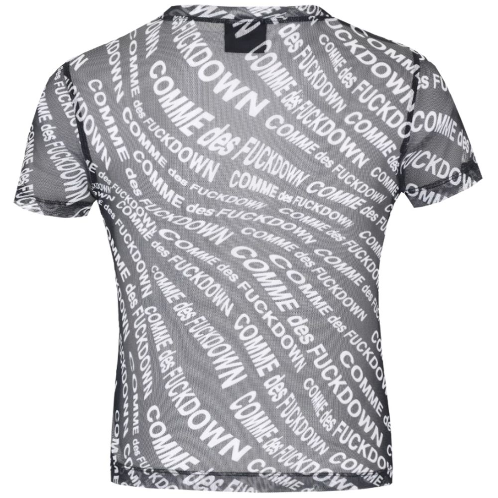 Black Polyester Women T-Shirt