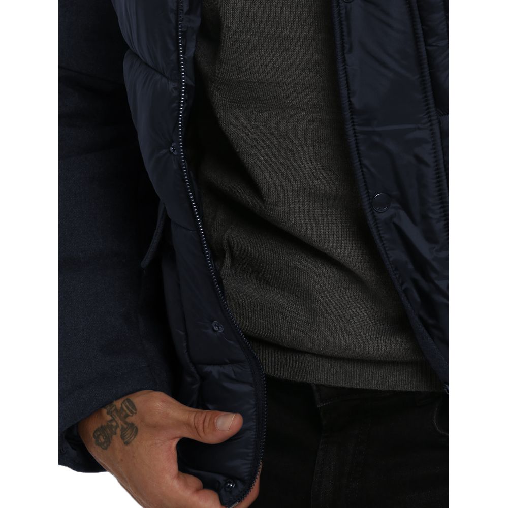 Blue Wool Men Jacket