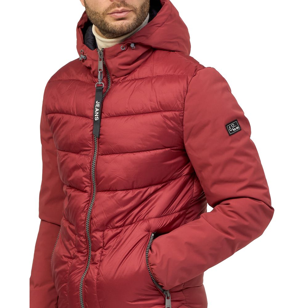 Red Nylon Men Jacket